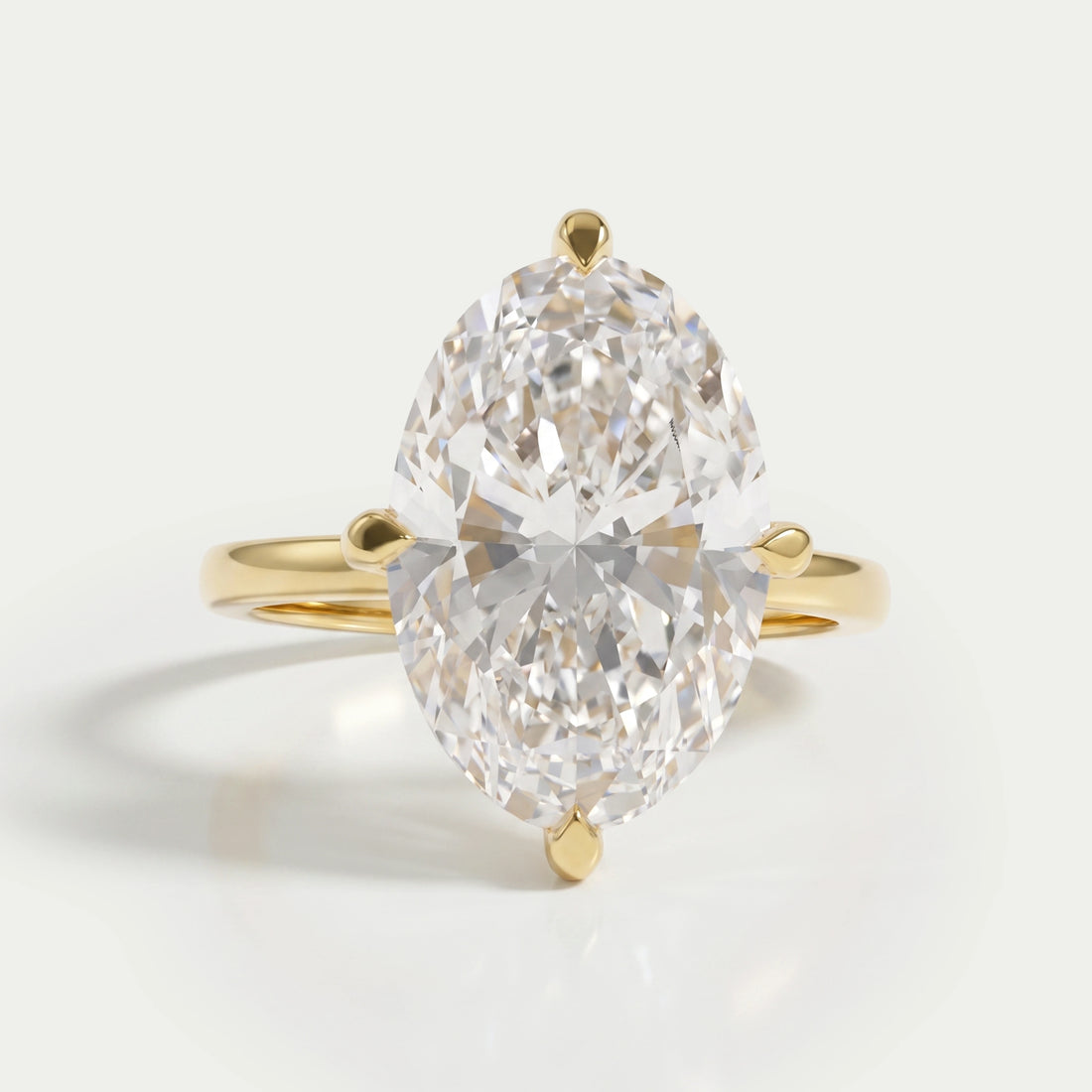 Oval Cut Diamond Solitaire Ring - Hailey Bieber Edition