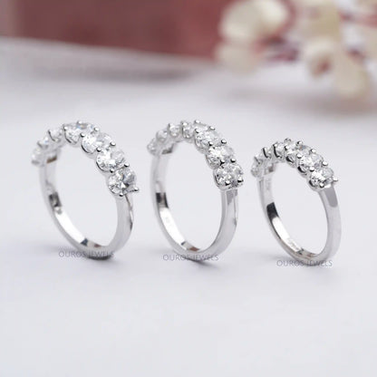 Oval Cut Lab Grown Diamond Seven Stone Anniversary Ring Rings