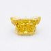 front view of 1.55 carat yellow butterfly cut lab grown diamond