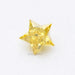 front view of fancy star cut yellow lab grown diamond loose