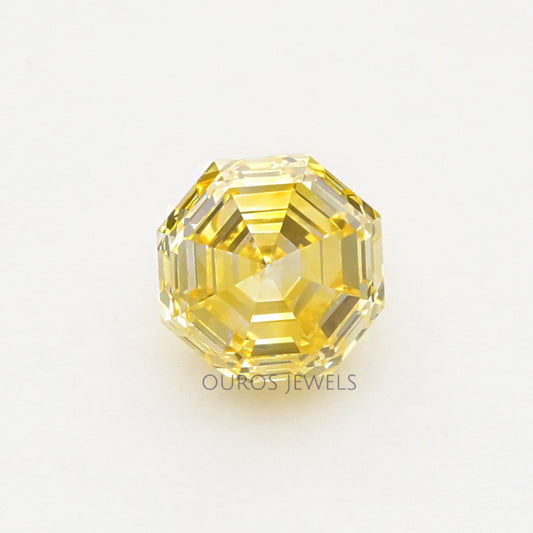 1.25 Carat Yellow Octagon Cut Lab Grown Diamond