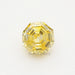 front view of 1.25 carat yellow octagon cut lab grown diamond loose