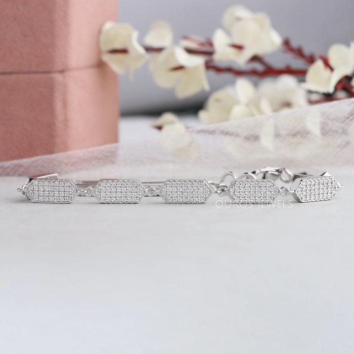 Pave Set Round Diamond  Bracelet