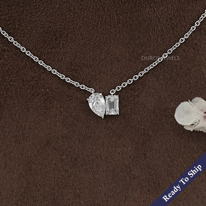 Pear And Emerald Lab Diamond Toi Moi Pendant