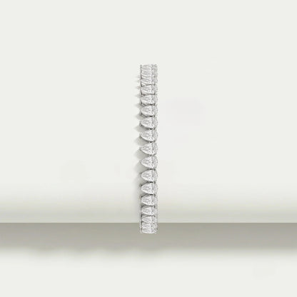 Bracelet de tennis en diamants de laboratoire taille poire