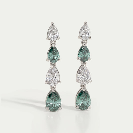 Pear Cut Lab Diamond  Dangle  Earrings