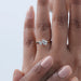 oval-cut and pear-cut lab-grown diamond toi et moi engagement ring in finger