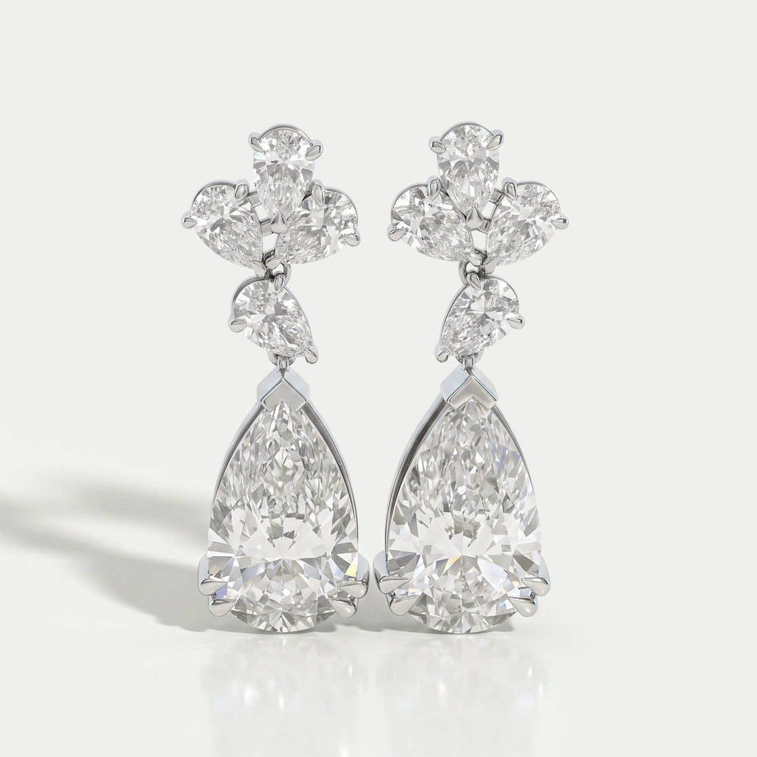 Pear Lab Diamond Drop Dangle Earrings Earrings