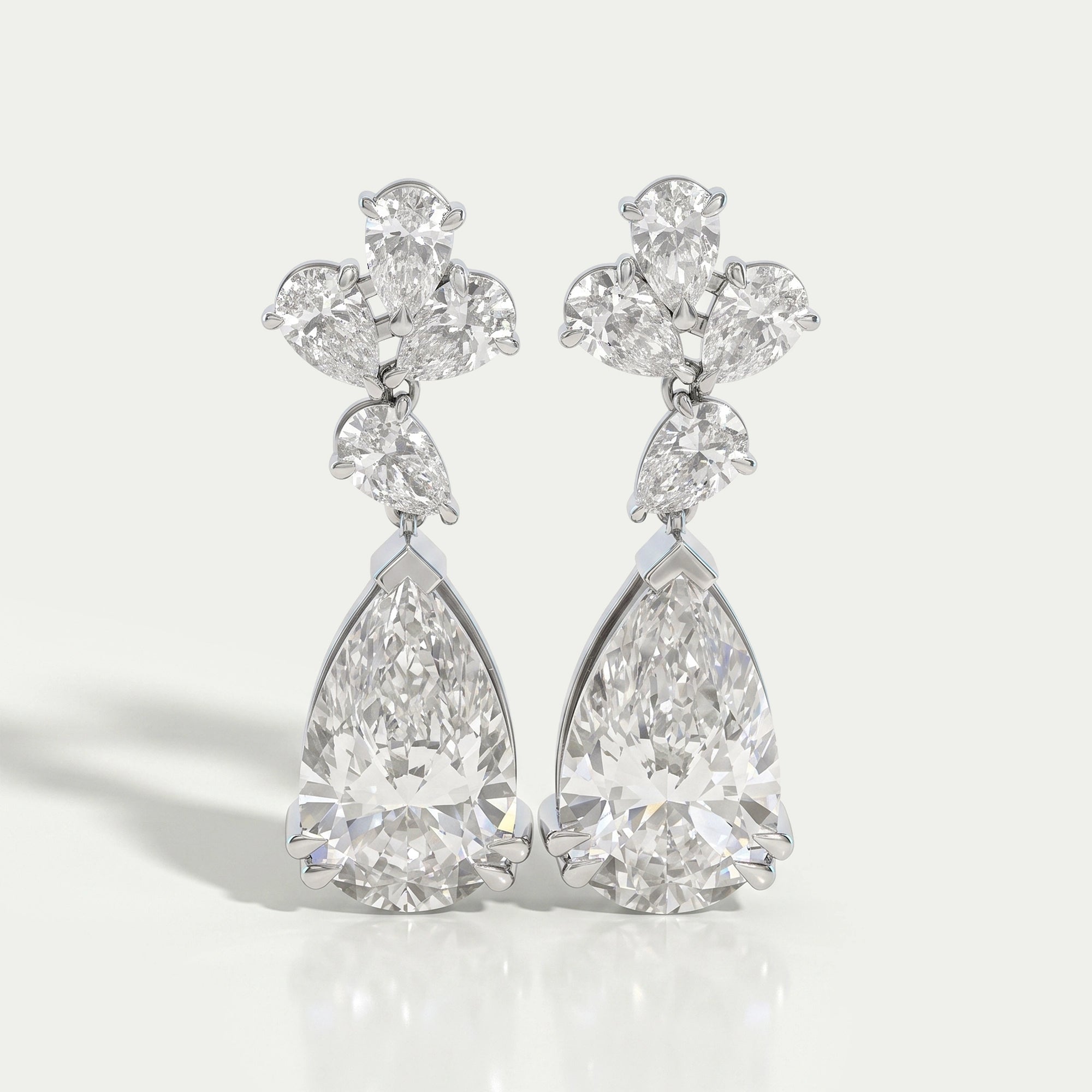 Pear Lab Diamond Drop Dangle Earrings Earrings