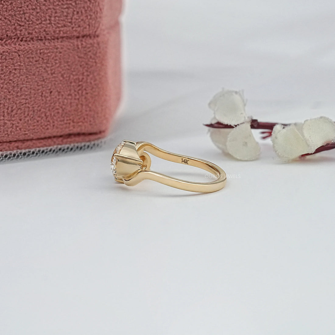 Two Stone Pear Diamond Wave Engagement Ring Ring