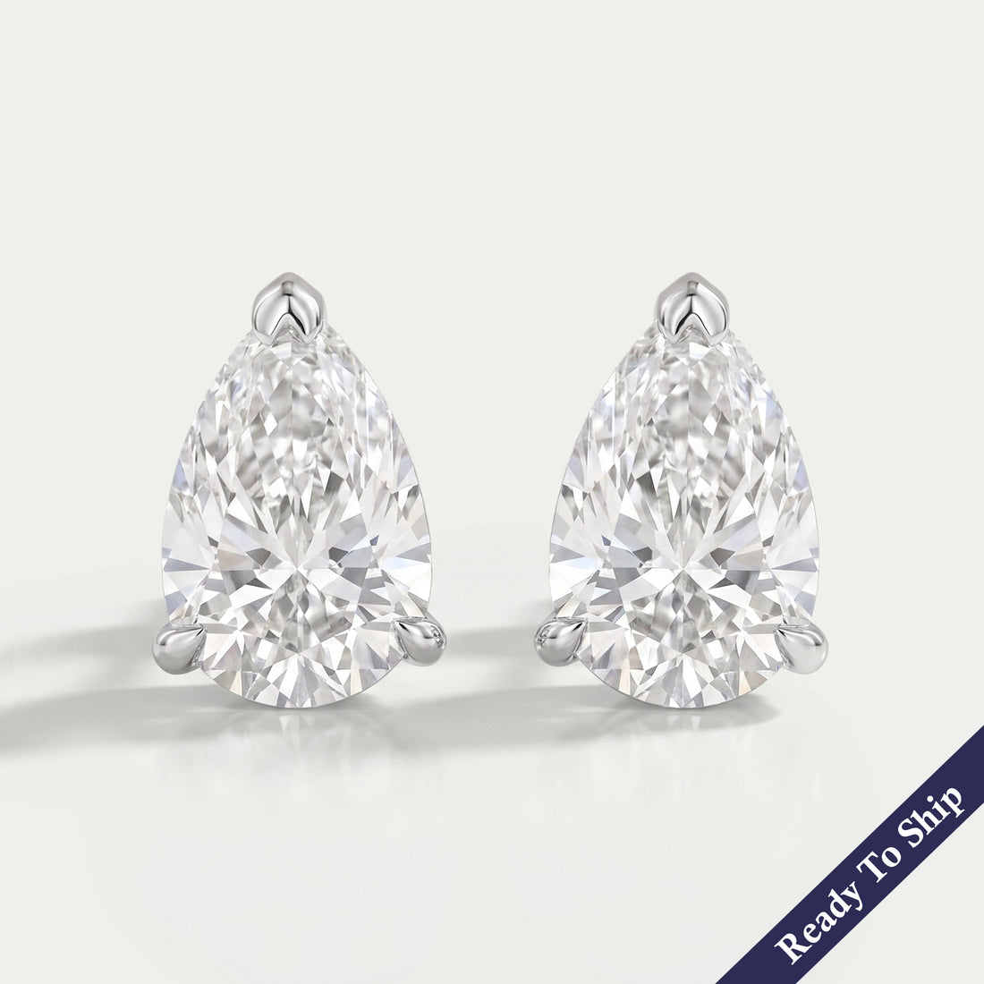 Pear Lab Diamond Stud Earrings Earrings