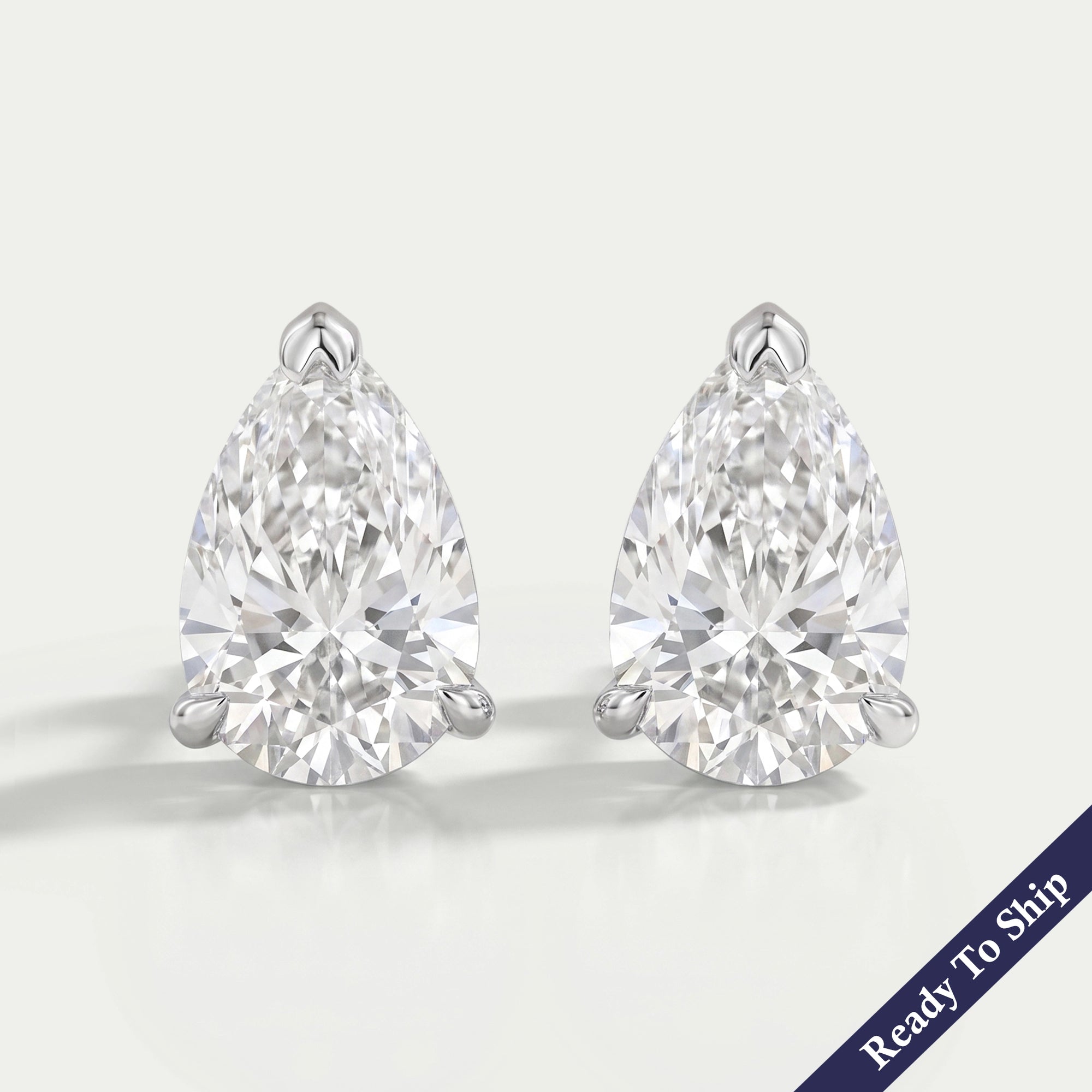 Pear Lab Diamond Stud Earrings Earrings