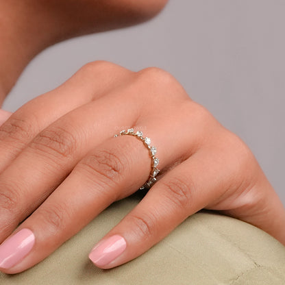 Pear Lab Diamond Eternity Wedding Band Rings