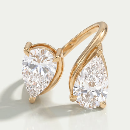 Pear Lab Diamond Toi Et Moi Engagement Ring Rings