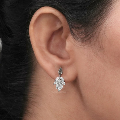Olive Pear And Marquise Cut Drop Dangle Earring