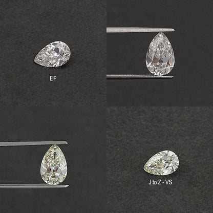 Old Cut Pear Shaped Lab Grown Diamond Loose
