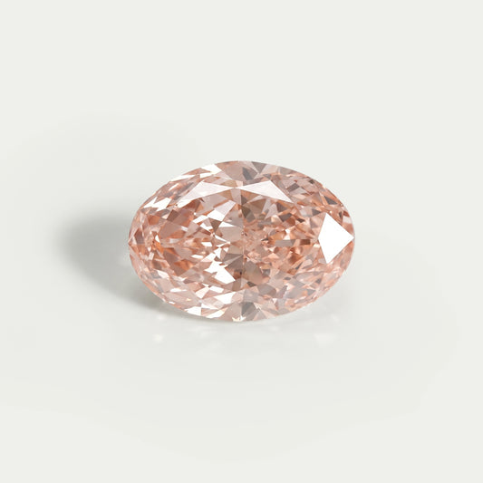 Diamant de laboratoire taille ovale rose brillant