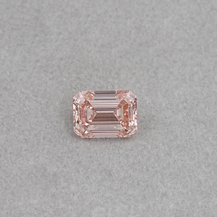 Diamant de laboratoire taille émeraude rose - 10,08 ct certifié