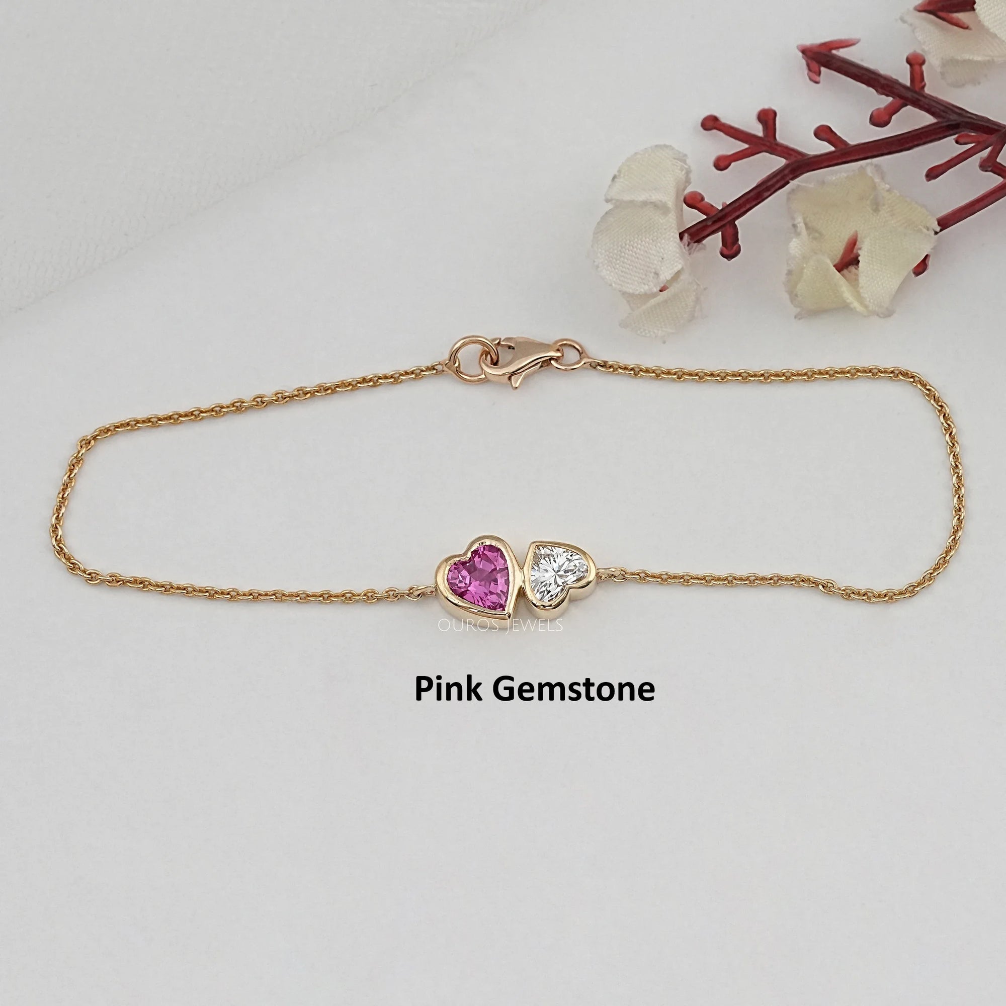Toi Et Moi Bezel Set Lab Diamond Bracelet Bracelet