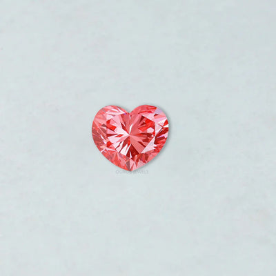 Diamant de laboratoire taille coeur rose