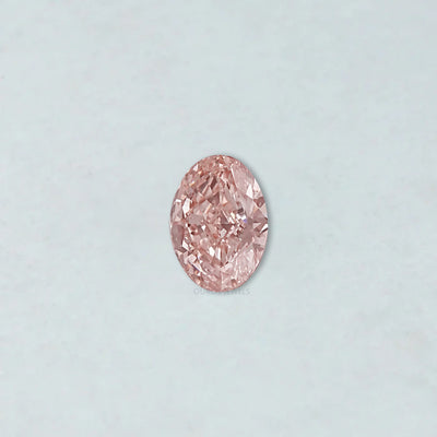 Diamant de laboratoire taille ovale rose intense fantaisie