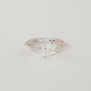 Side View of Pink Oval Cut Loose Lab Grown Diamond 