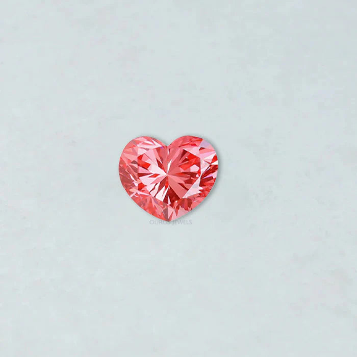 Pink Heart Cut Lab Grown Diamond