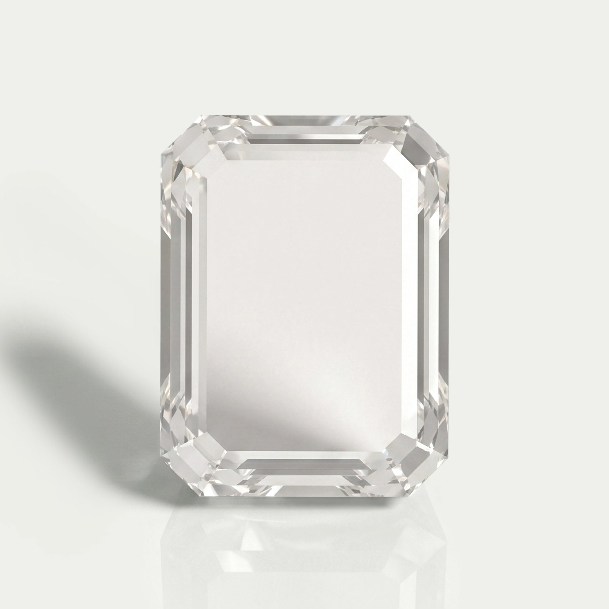 Portrait de diamant de laboratoire taille émeraude