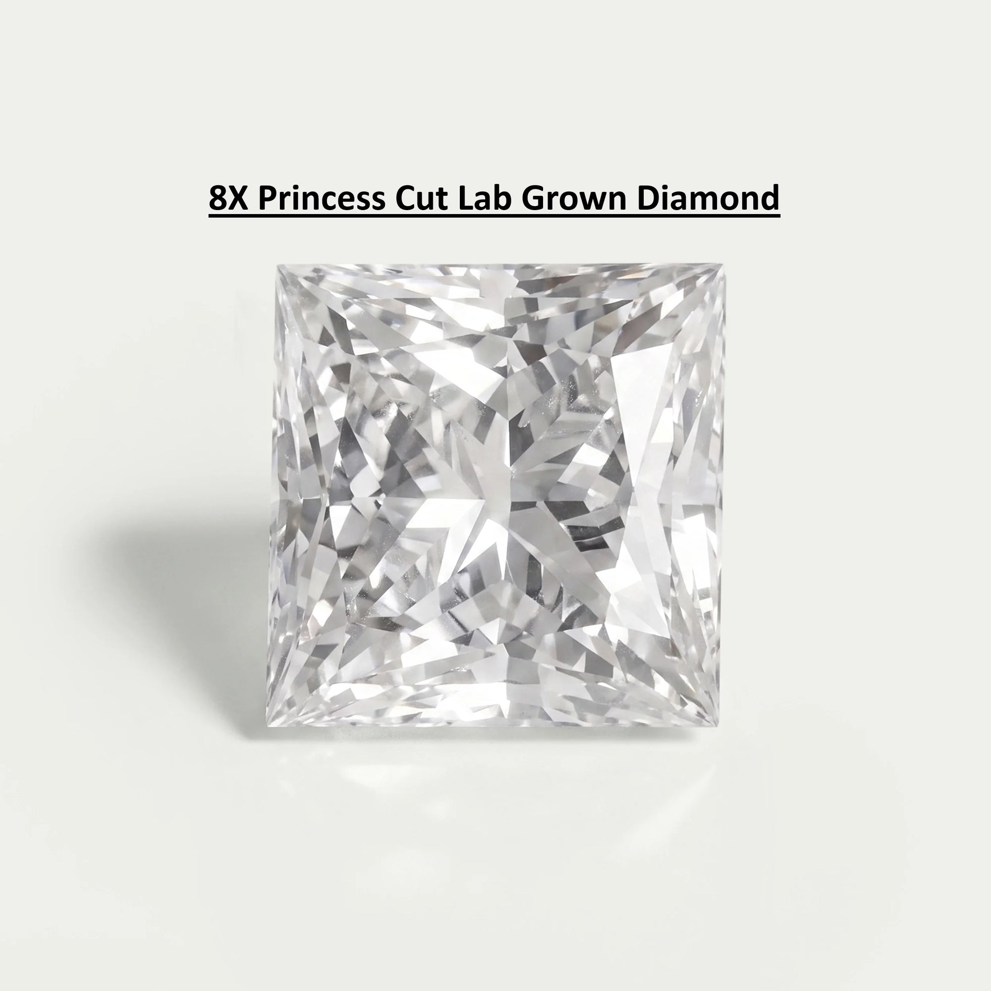 Princess 8X Cut Lab Diamond Loose