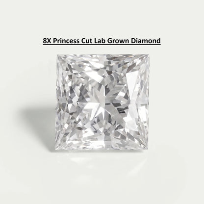 Princess 8X Cut Lab Diamond Loose