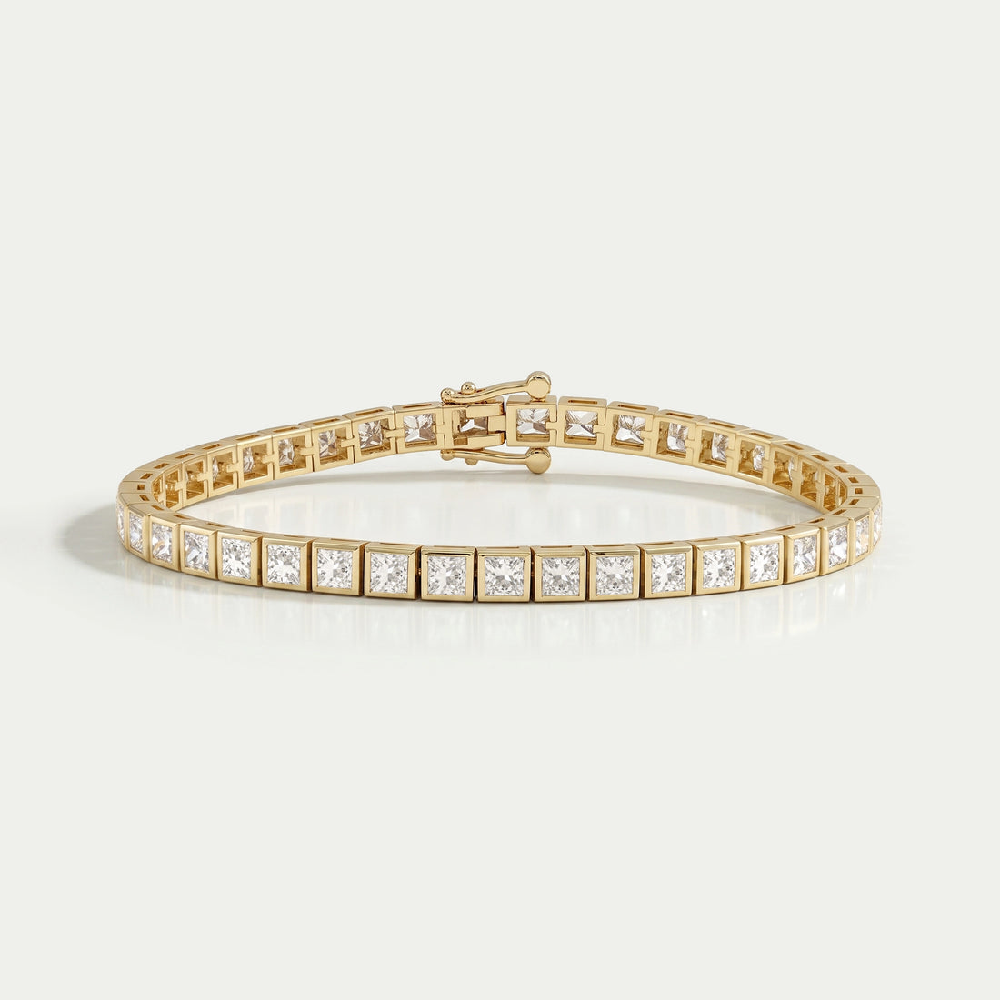 Princess Cut Lab Grown Diamond Tennis Bracelet Bracelet