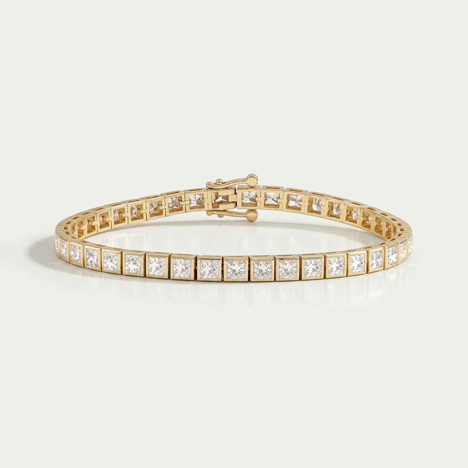 Princess Cut Lab Grown Diamond Tennis Bracelet Bracelet