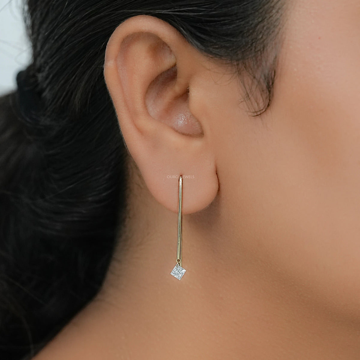 Princess Diamond Hanging Stylish Earrings Earring