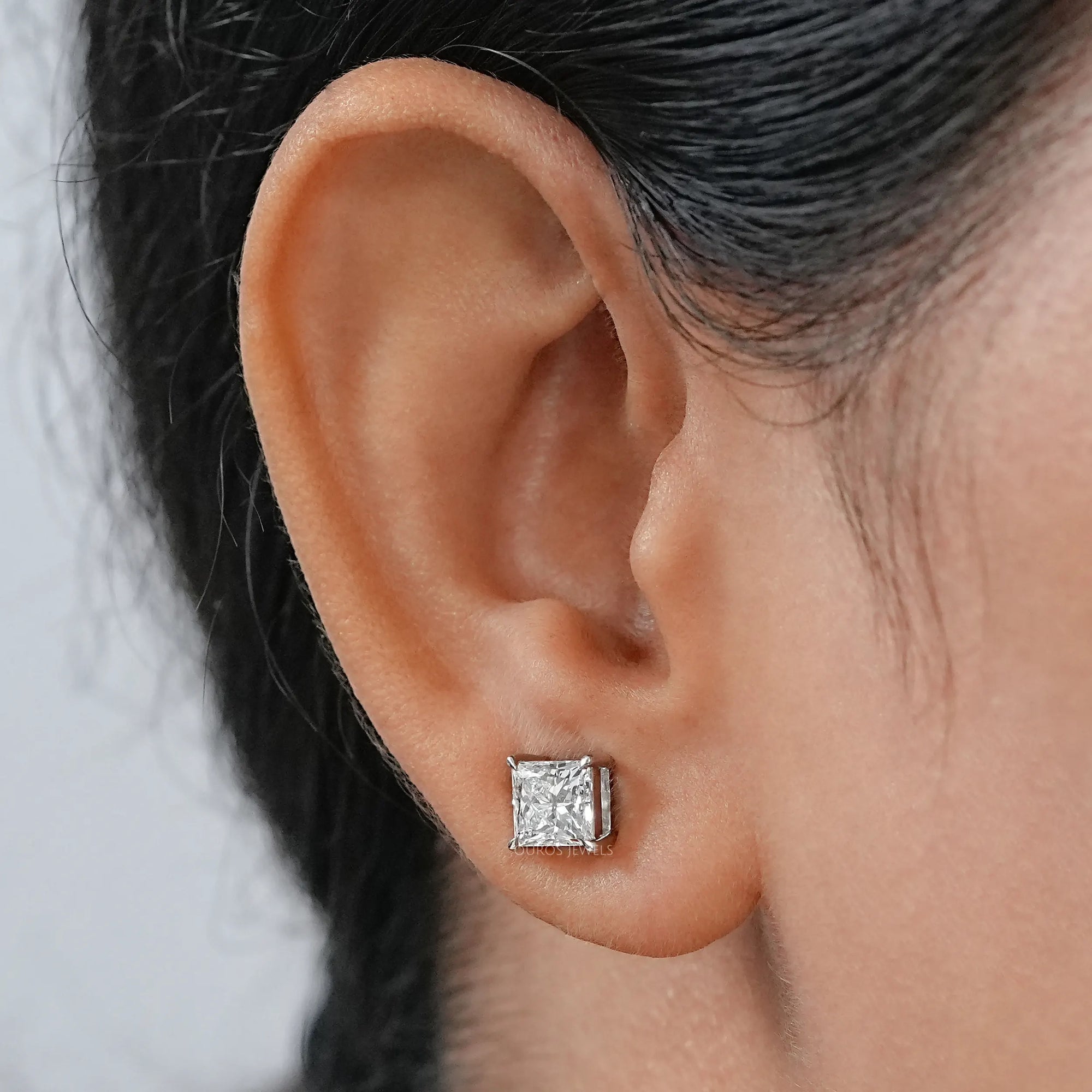 Princess Lab Grown Diamond Stud Earrings