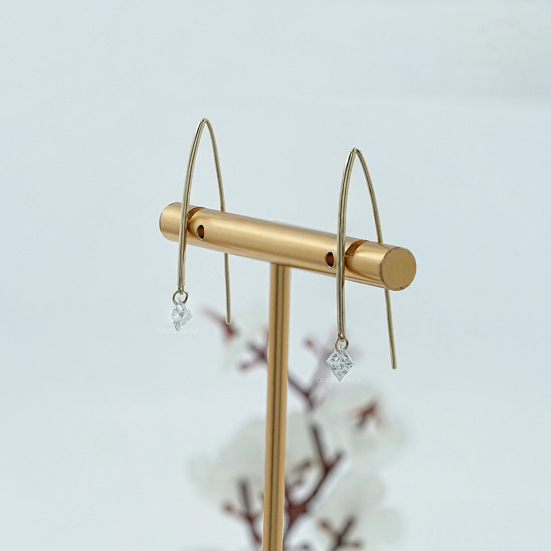 Princess Diamond Hanging Stylish Earrings Earring