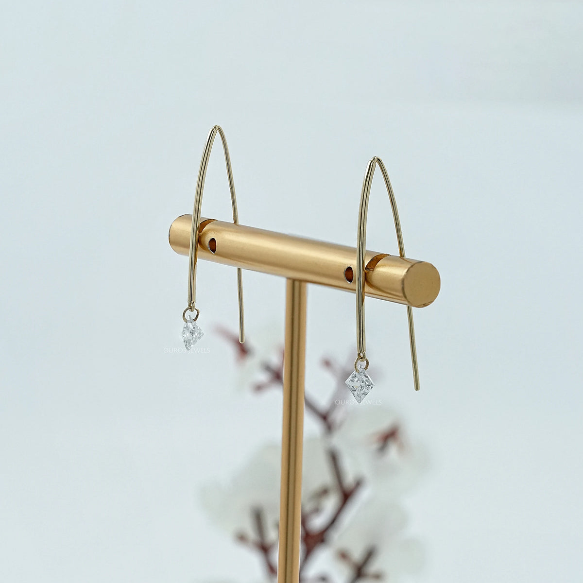 Princess Diamond Hanging Stylish Earrings Earring