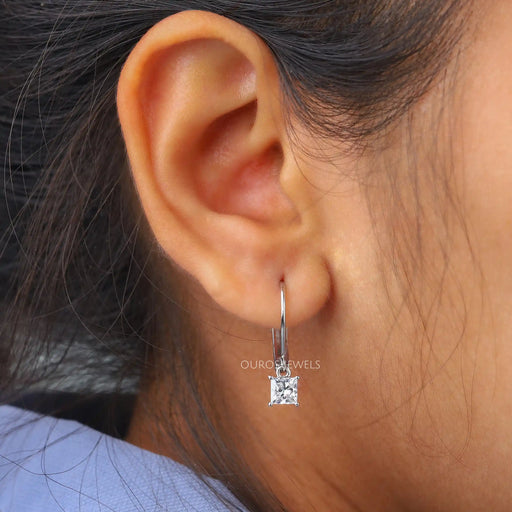 Princess Cut Drop And Dangle Earring