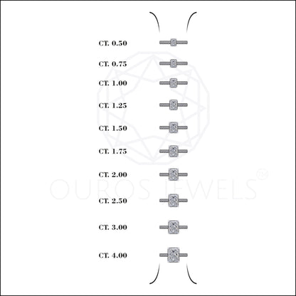 Radiant Cut Solitaire Accent Diamond Engagement Ring Rings