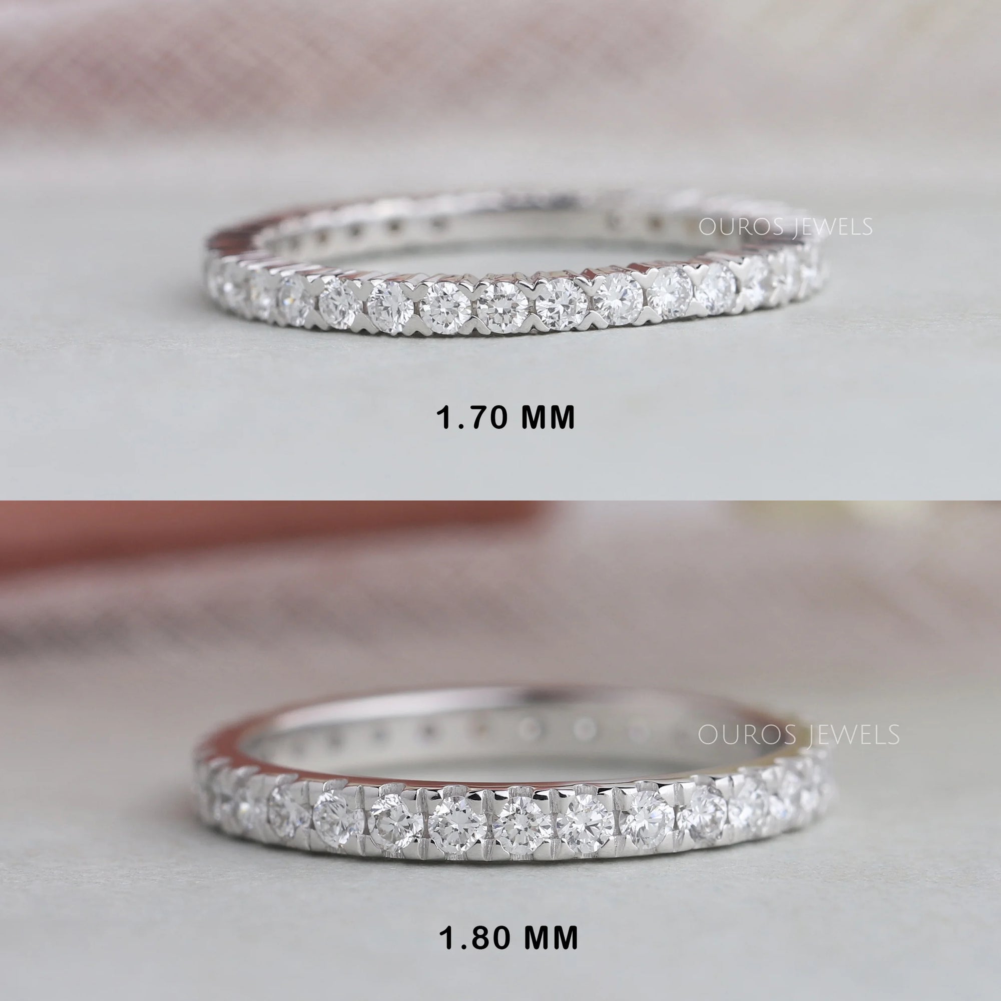 1.80 MM Round Cut Lab Diamond Eternity Wedding Band Ring