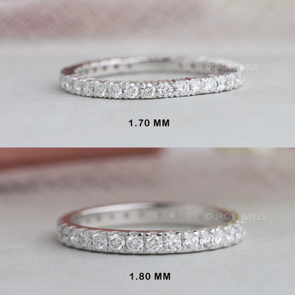 1.80 MM Round Cut Lab Diamond Eternity Wedding Band Ring