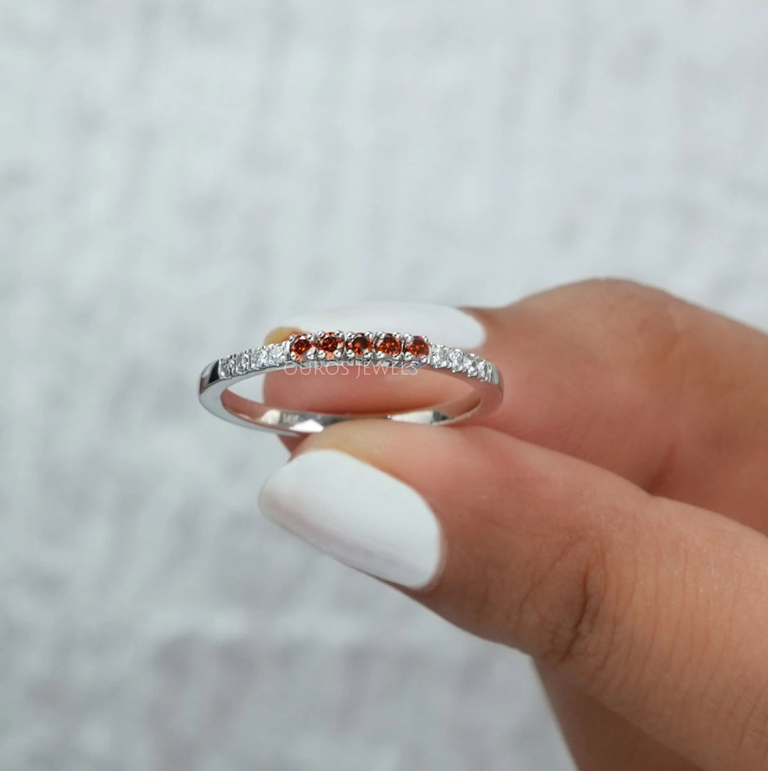 Round Cut Lab Grown Diamond Wedding Band