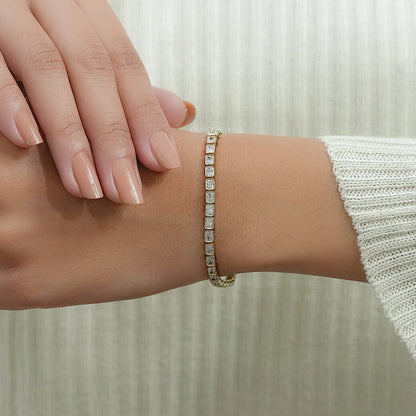 East West Radiant Lab Diamond Tennis Bracelet Bracelet