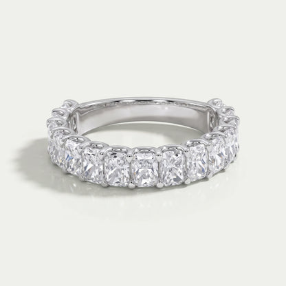 Radiant Cut Lab Grown Diamond Eternity Anniversary Band Ring