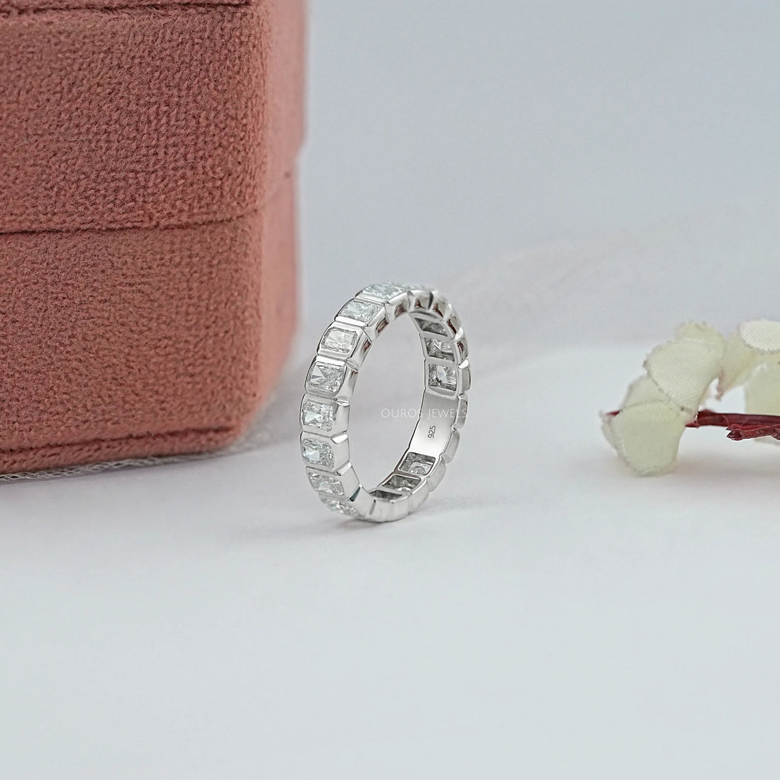 Radiant Lab Diamond Bezel Set Wedding Band
