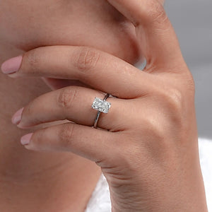 Radiant Cut Solitaire Diamond Engagement Ring