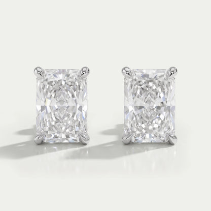 IGI Certified Radiant Cut Lab Grown Diamond Stud Earrings