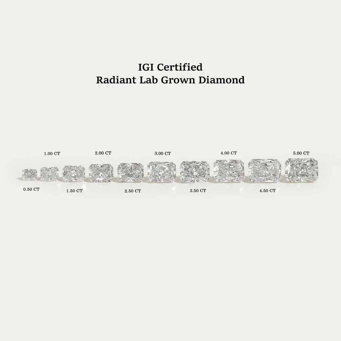 IGI Certified Radiant Cut Lab Grown Diamond Loose