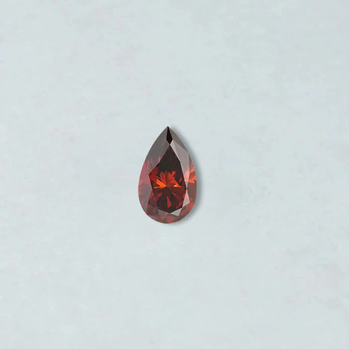 Red Pear Cut Lab Diamond Loose