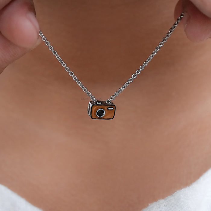 Retro Camera Pendant Necklace For Kids