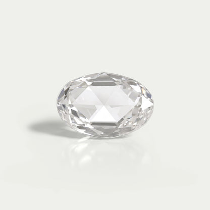 Diamant ovale taille rose antique cultivé en laboratoire